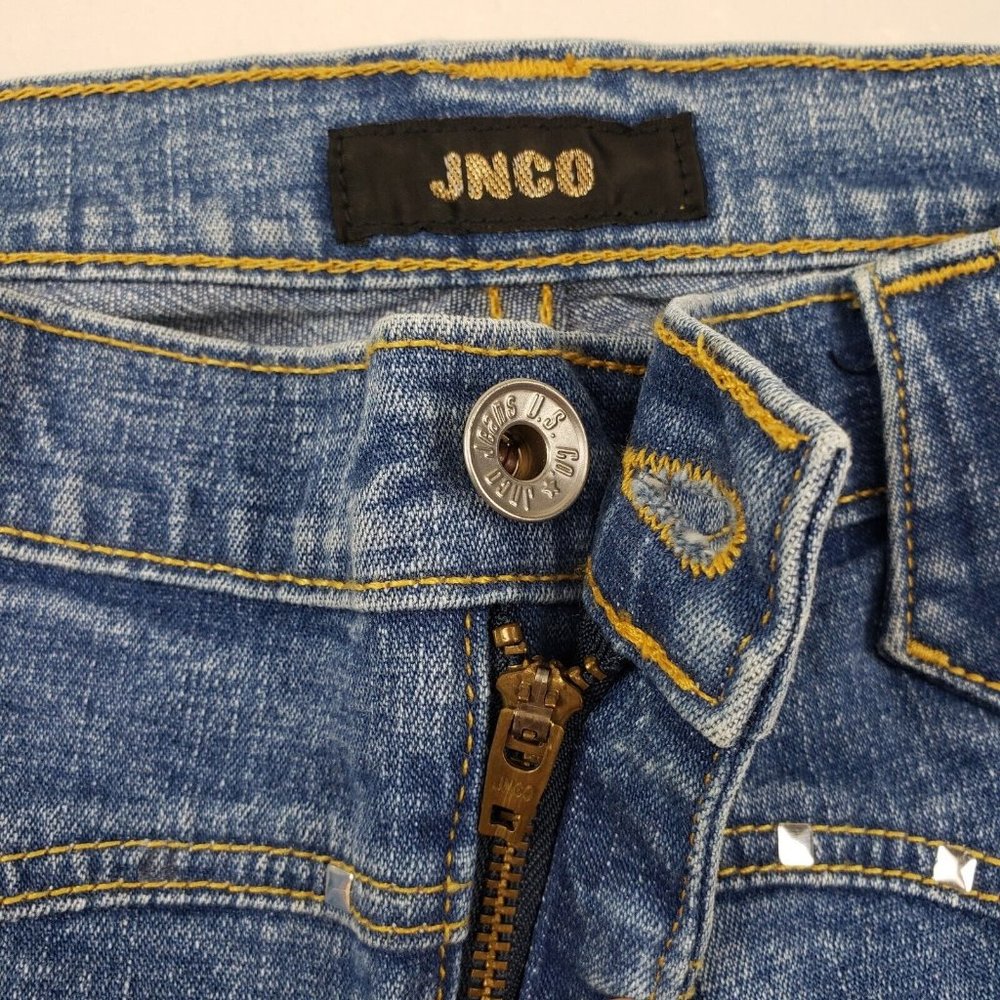 JNCO - Y2K RARE Flare Jeans California Road Angel Patch Embroidered - Picture 12 of 12